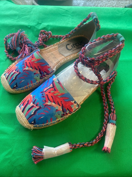 Circus by Sam Edelman Shoes - Circus by Sam Edelman Tropical Multi Espadrille Lace-Up Flats